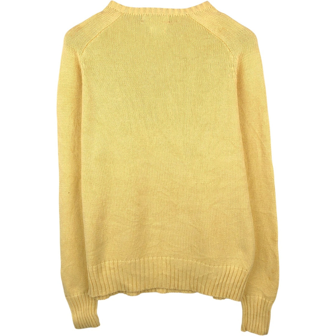 Ralph Lauren POLO by Ralph Lauren Cotton Knit Sweater Men's M Size cotton yellow type Vintage Second Hand