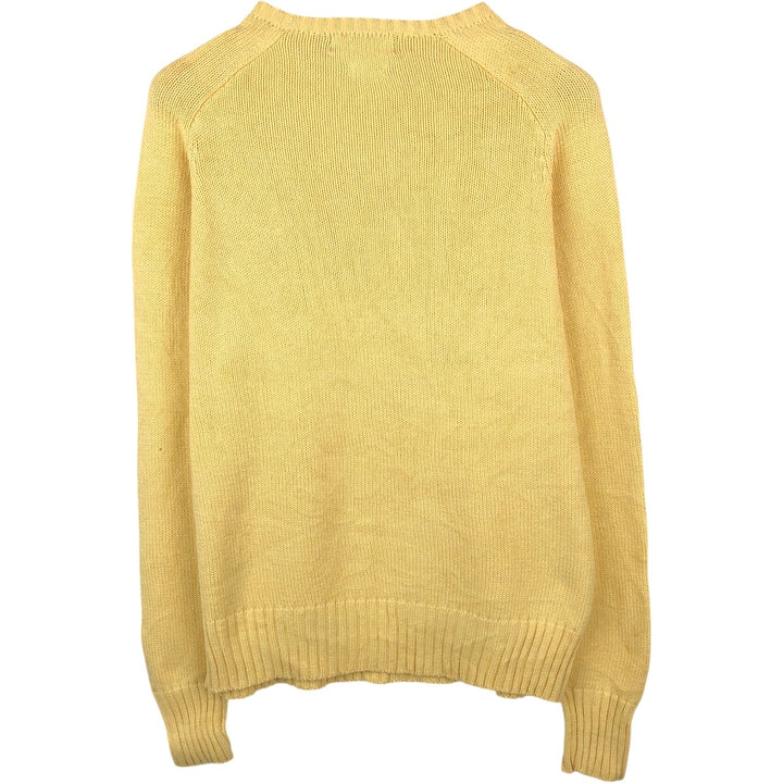 Ralph Lauren POLO by Ralph Lauren Cotton Knit Sweater Men's M Size cotton yellow type Vintage Second Hand