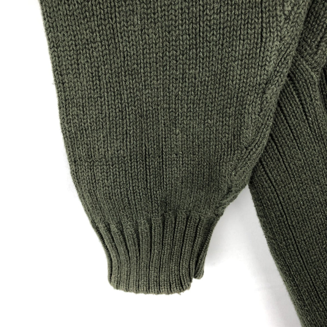 Vintage 80'S Ralph Lauren CHAPS cotton knit sweater, men's size M cotton Green type dark green Vintage Second Hand