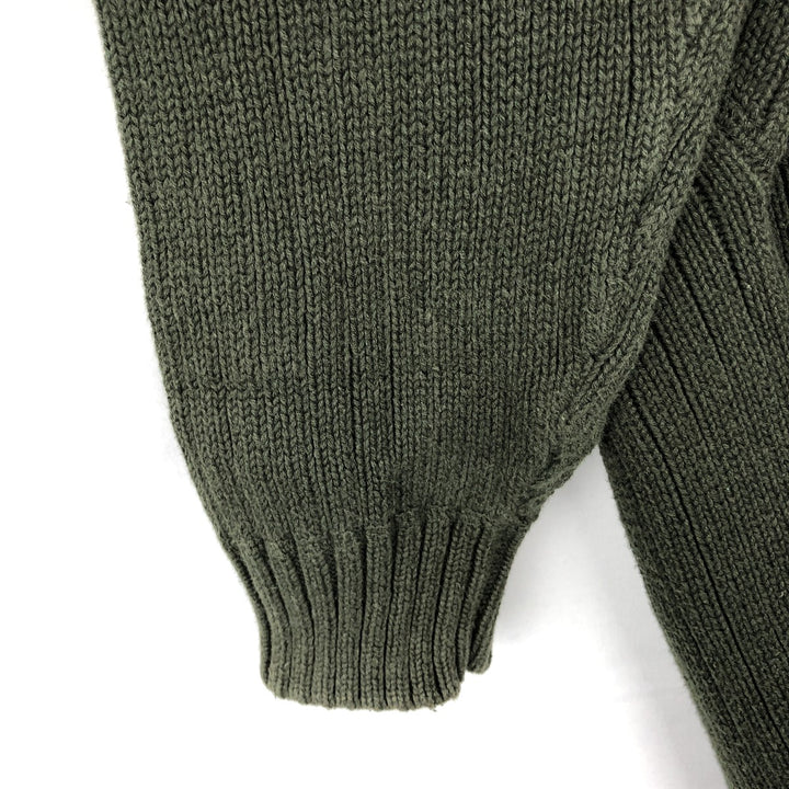 Vintage 80'S Ralph Lauren CHAPS cotton knit sweater, men's size M cotton Green type dark green Vintage Second Hand