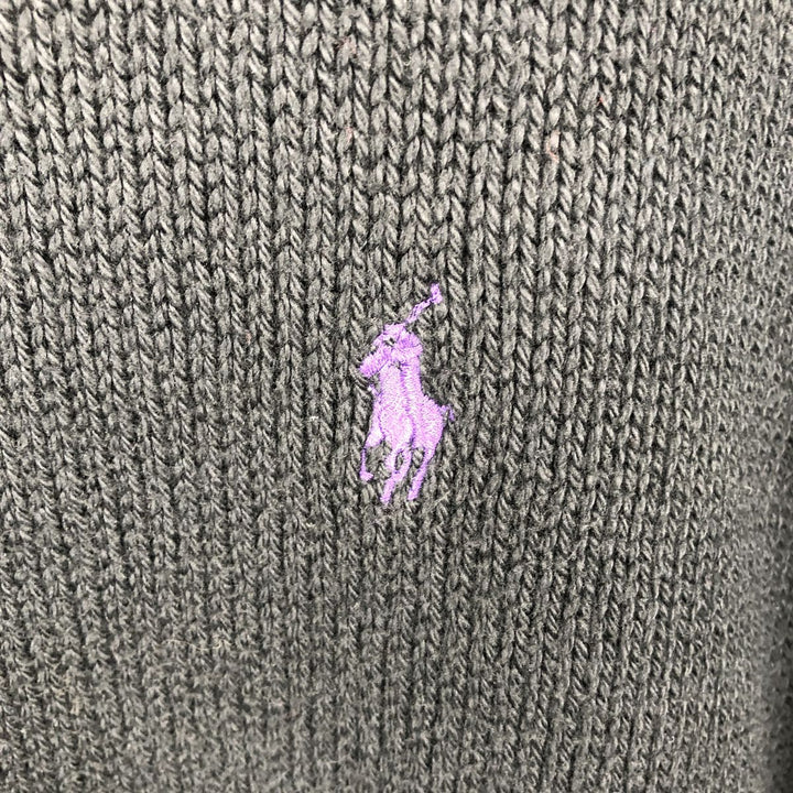 Ralph Lauren POLO by Ralph Lauren Pima Cotton Knit Sweater, Men's Size XXL (approx.) Pima Cotton black type Vintage Second Hand