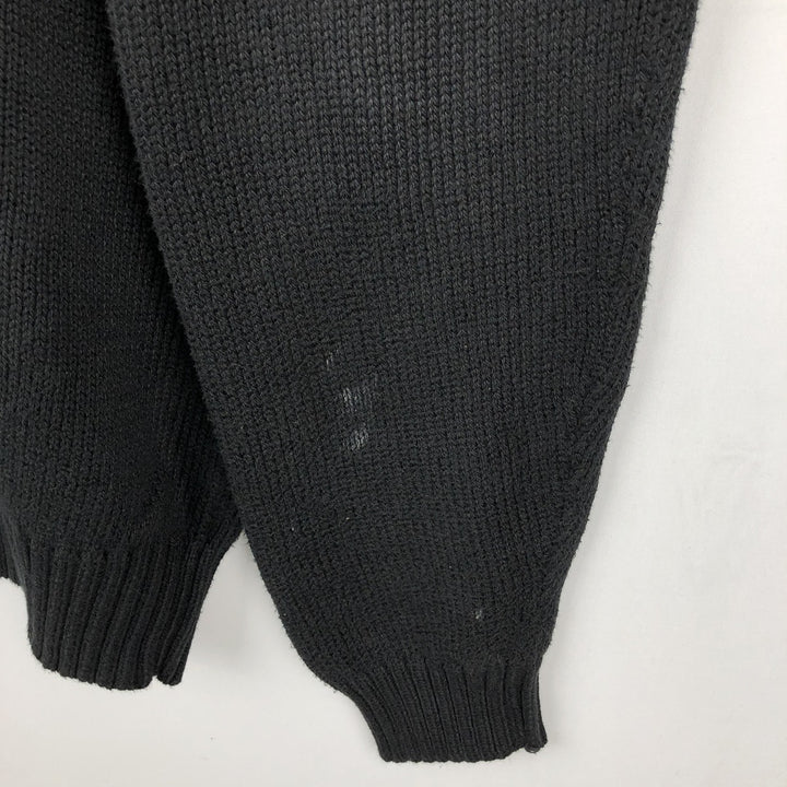 Ralph Lauren POLO by Ralph Lauren Pima Cotton Knit Sweater, Men's Size XXL (approx.) Pima Cotton black type Vintage Second Hand