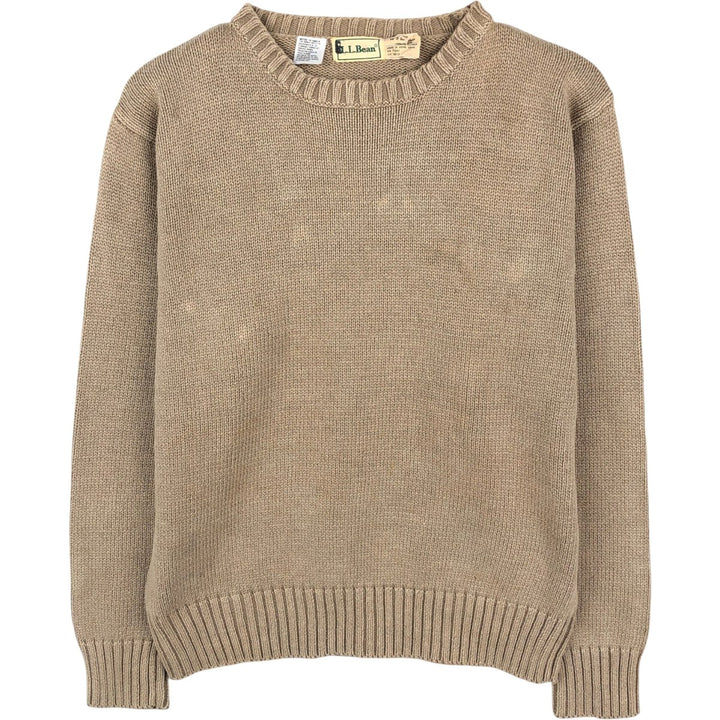 Vintage LLBean cotton knit sweater from the 1990s, men's size M. cotton Beige type Vintage Second Hand