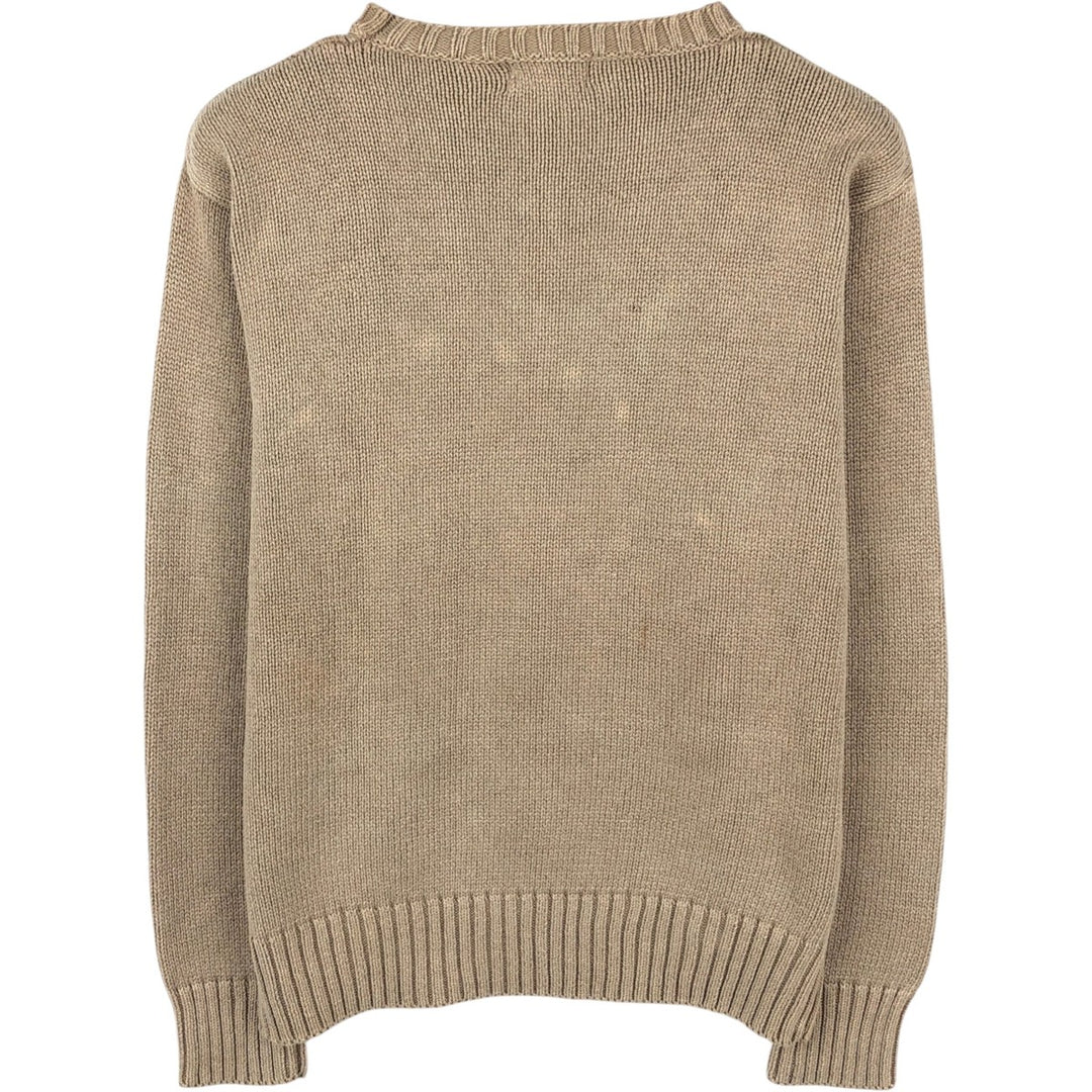 Vintage LLBean cotton knit sweater from the 1990s, men's size M. cotton Beige type Vintage Second Hand