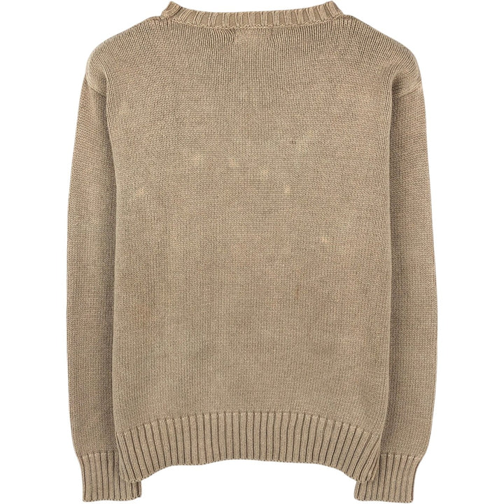 Vintage LLBean cotton knit sweater from the 1990s, men's size M. cotton Beige type Vintage Second Hand