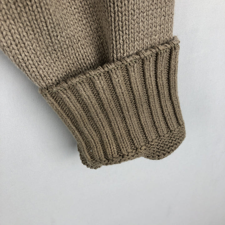 Vintage LLBean cotton knit sweater from the 1990s, men's size M. cotton Beige type Vintage Second Hand