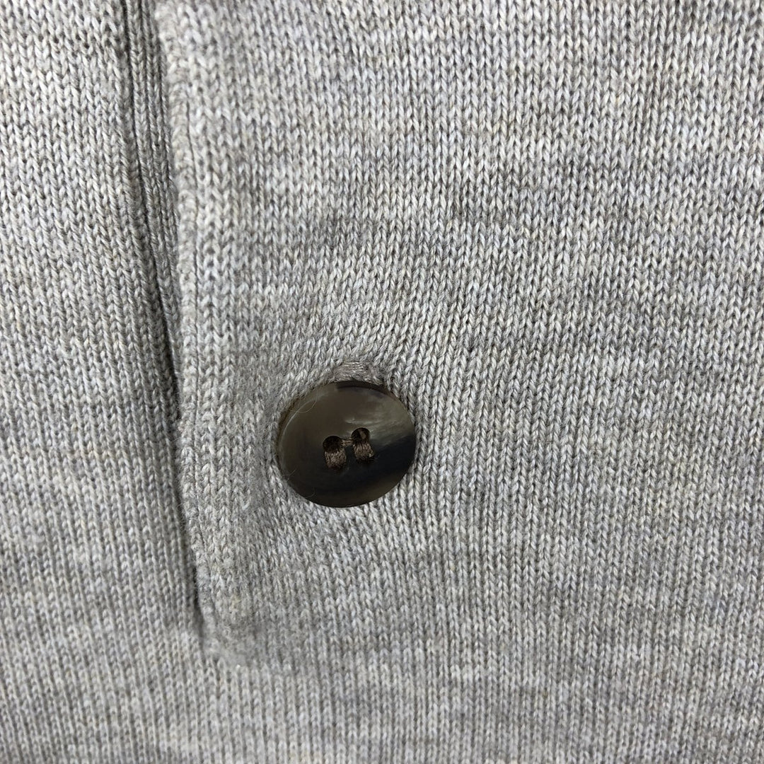 1990'S Eddie Bauer Polo Knit Sweater, Men's Size XL (Vintage) cotton unbleached Vintage Second Hand