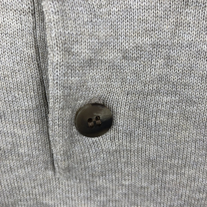 1990'S Eddie Bauer Polo Knit Sweater, Men's Size XL (Vintage) cotton unbleached Vintage Second Hand