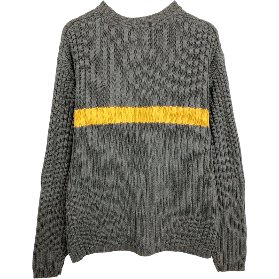 90'S GAP Vintage Ribbed Cotton Knit Sweater, Men's XL cotton gray type Vintage Second Hand