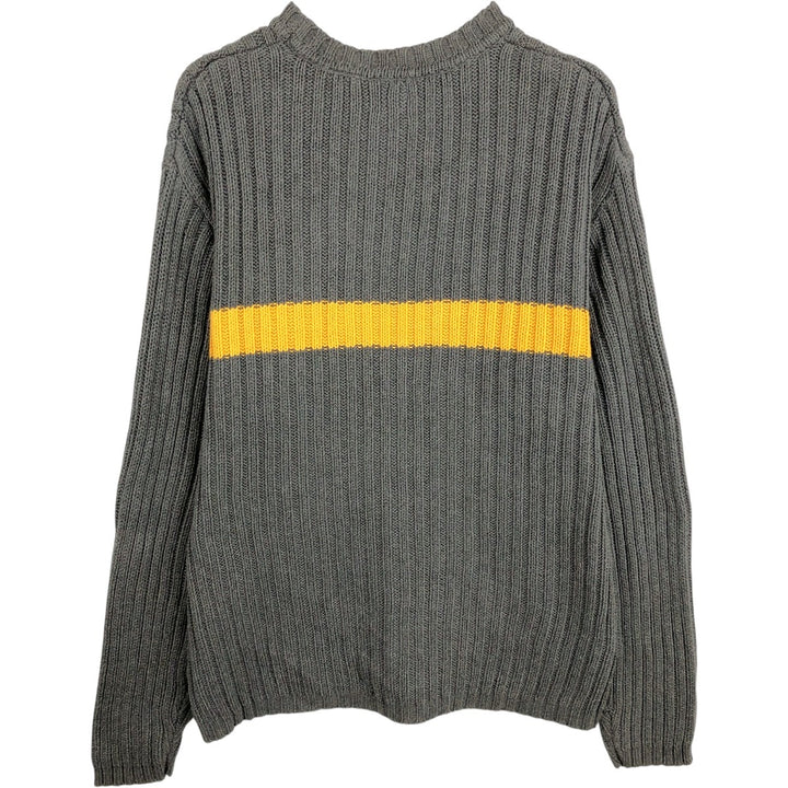 90'S GAP Vintage Ribbed Cotton Knit Sweater, Men's XL cotton gray type Vintage Second Hand