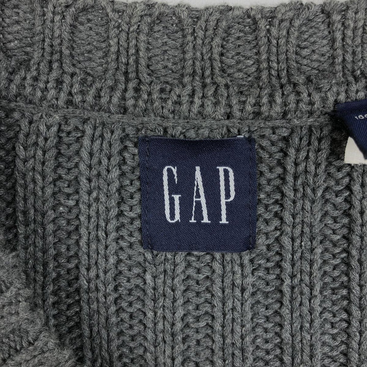 90'S GAP Vintage Ribbed Cotton Knit Sweater, Men's XL cotton gray type Vintage Second Hand