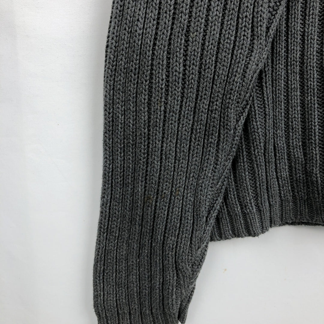 90'S GAP Vintage Ribbed Cotton Knit Sweater, Men's XL cotton gray type Vintage Second Hand