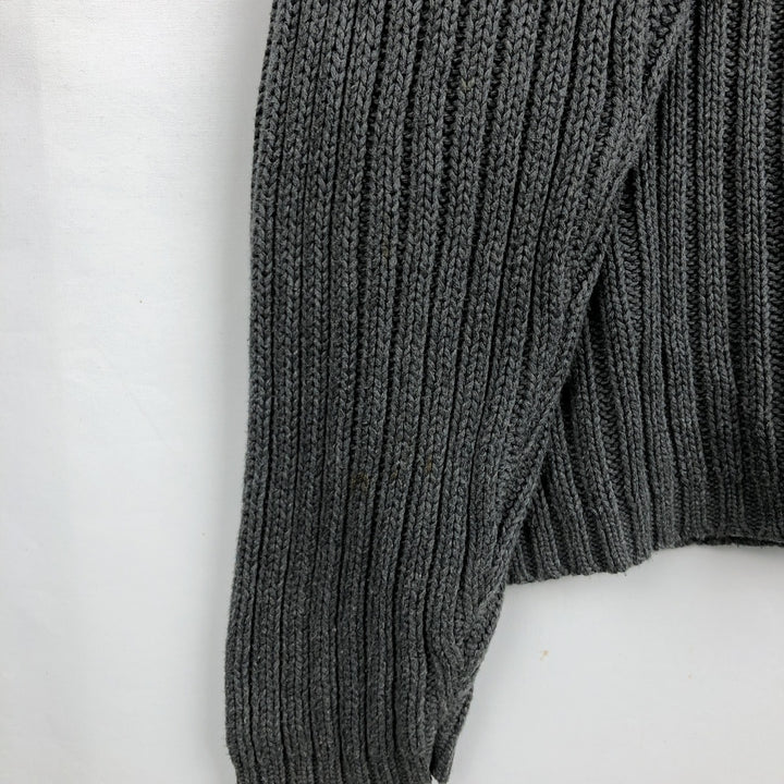 90'S GAP Vintage Ribbed Cotton Knit Sweater, Men's XL cotton gray type Vintage Second Hand
