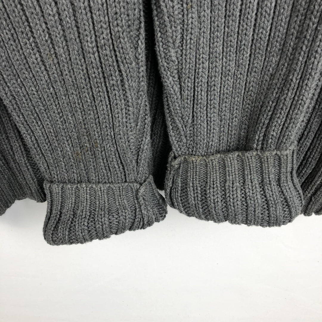 90'S GAP Vintage Ribbed Cotton Knit Sweater, Men's XL cotton gray type Vintage Second Hand