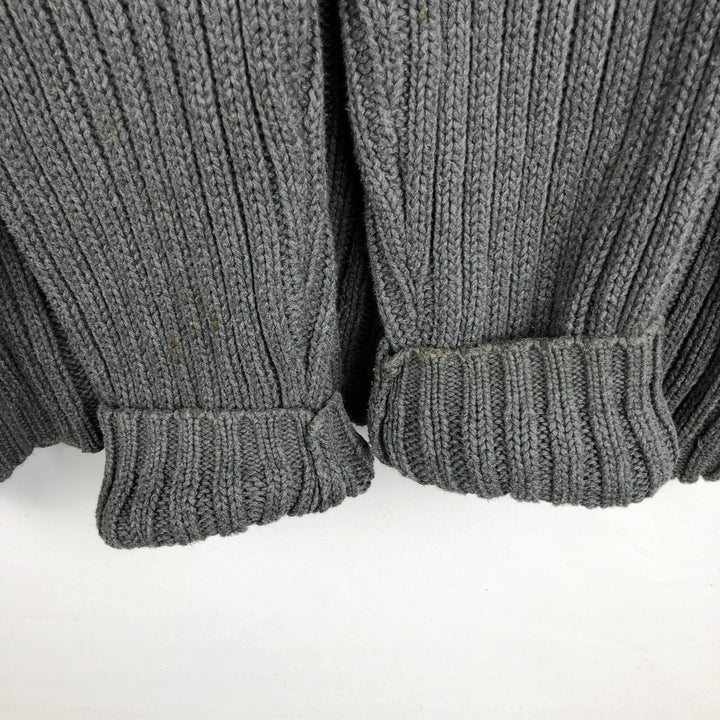 90'S GAP Vintage Ribbed Cotton Knit Sweater, Men's XL cotton gray type Vintage Second Hand