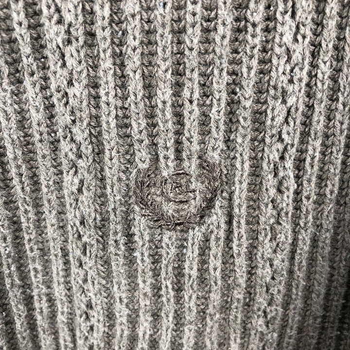 Ralph Lauren CHAPS Ribbed Cotton Knit Sweater, Men's Size L (approx.) cotton brown type Vintage Second Hand