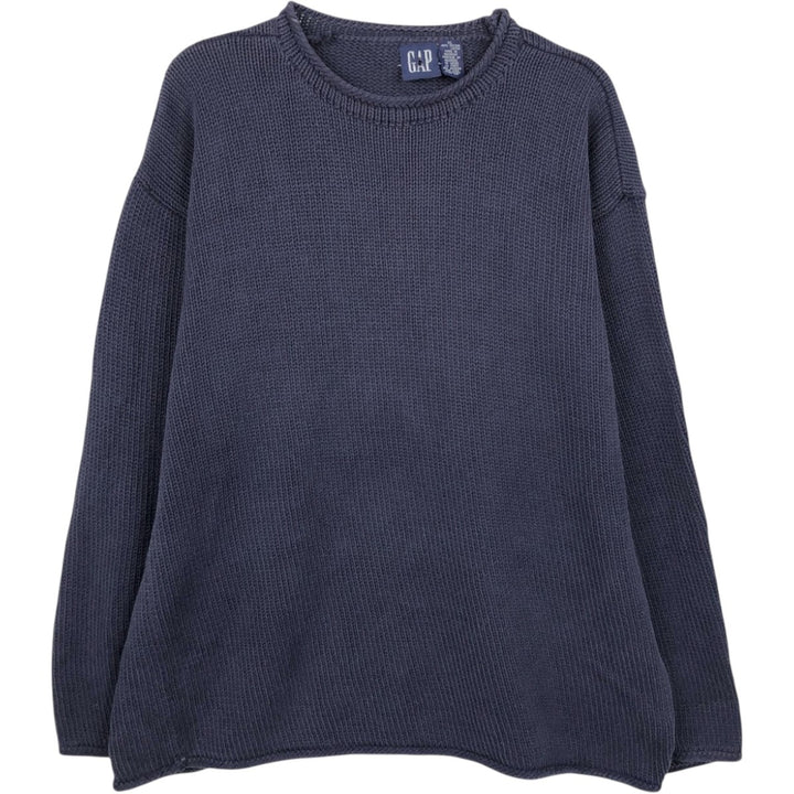 90'S GAP Vintage Cotton Knit Sweater, Men's XL cotton navy blue type Vintage Second Hand