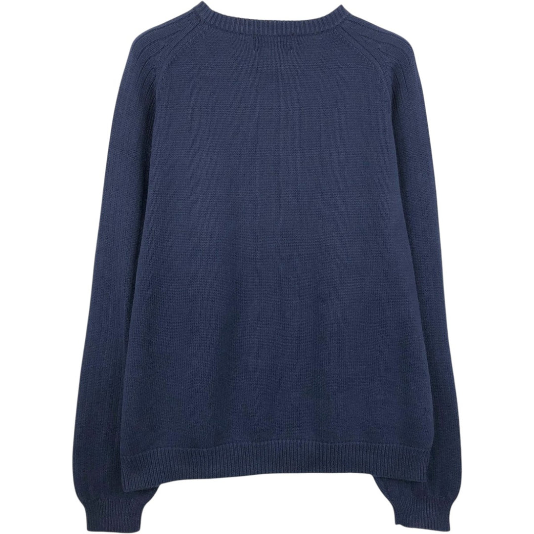 Vintage Eddie Bauer cotton knit sweater, men's size XL cotton navy blue type Vintage Second Hand