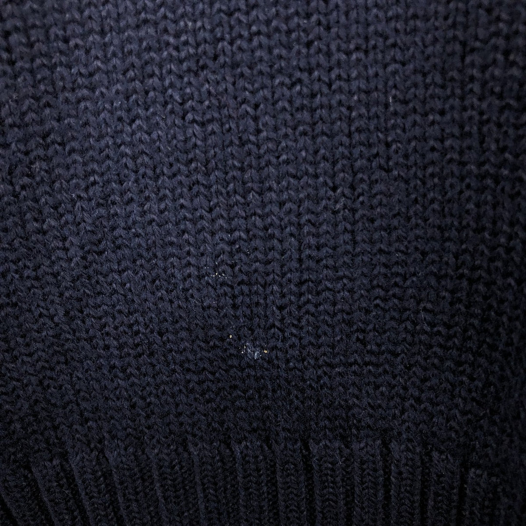 Ralph Lauren POLO by Ralph Lauren Cotton Knit Sweater Men's L size cotton navy blue type Vintage Second Hand