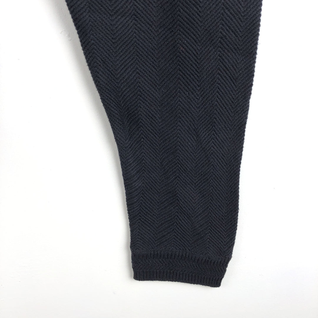 Ralph Lauren CHAPS Herringbone Cotton Knit Sweater, Men's Size L cotton black type Vintage Second Hand