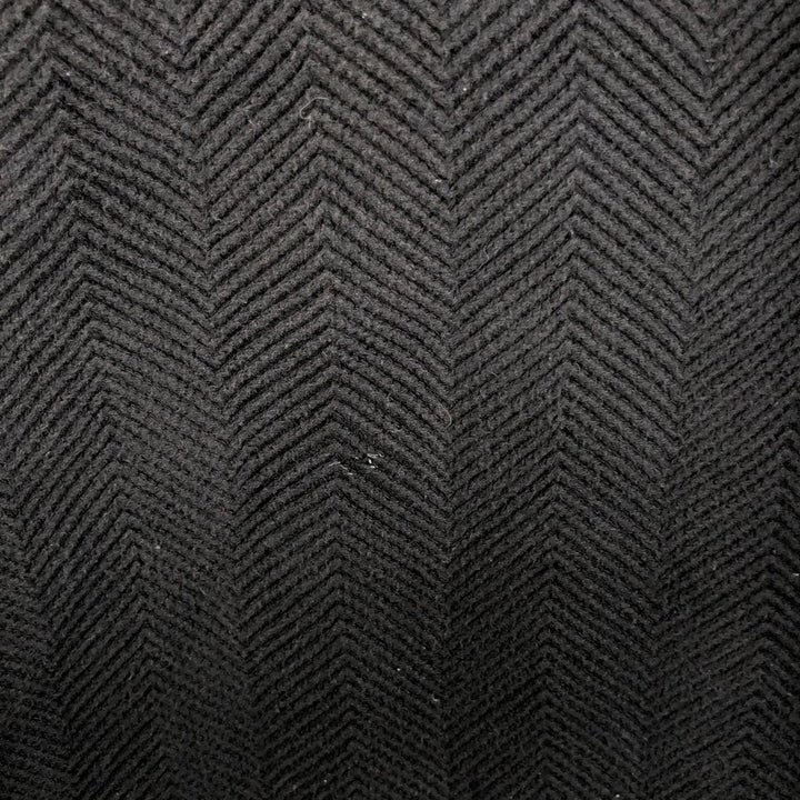 Ralph Lauren CHAPS Herringbone Cotton Knit Sweater, Men's Size L cotton black type Vintage Second Hand