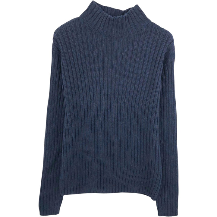 90'S GAP Old GAP Rib-Knit High-Neck Cotton Knit Sweater, Men's Size XL (Equivalent), Vintage cotton navy blue type Vintage Second Hand