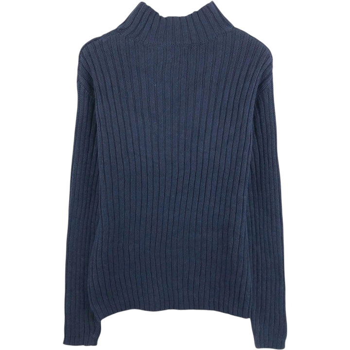 90'S GAP Old GAP Rib-Knit High-Neck Cotton Knit Sweater, Men's Size XL (Equivalent), Vintage cotton navy blue type Vintage Second Hand