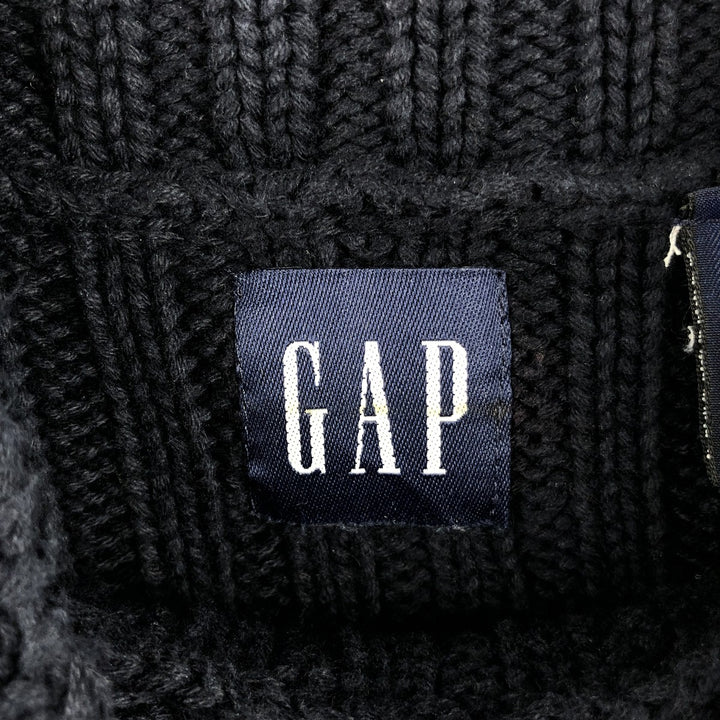 90'S GAP Old GAP Rib-Knit High-Neck Cotton Knit Sweater, Men's Size XL (Equivalent), Vintage cotton navy blue type Vintage Second Hand