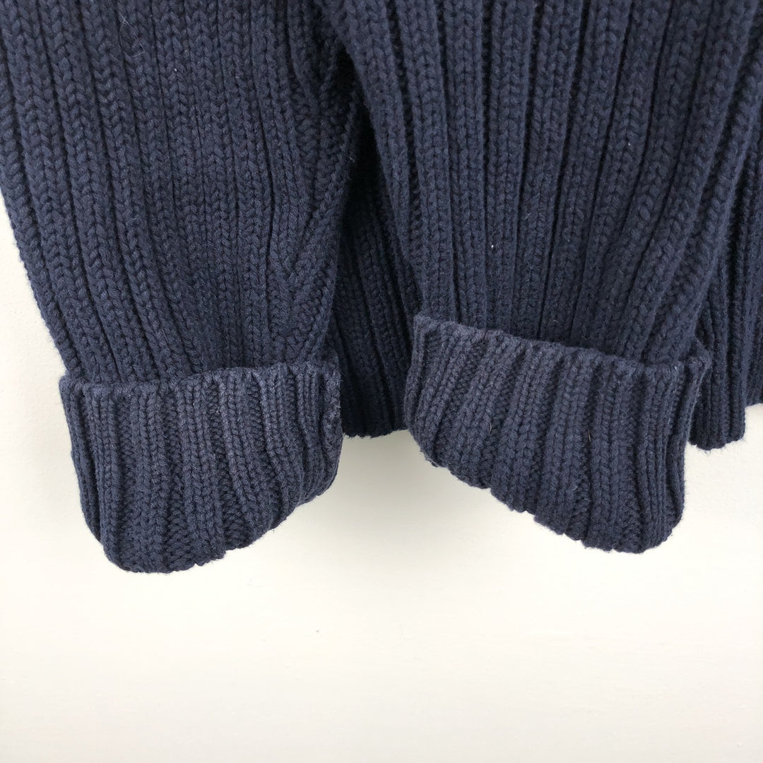 90'S GAP Old GAP Rib-Knit High-Neck Cotton Knit Sweater, Men's Size XL (Equivalent), Vintage cotton navy blue type Vintage Second Hand