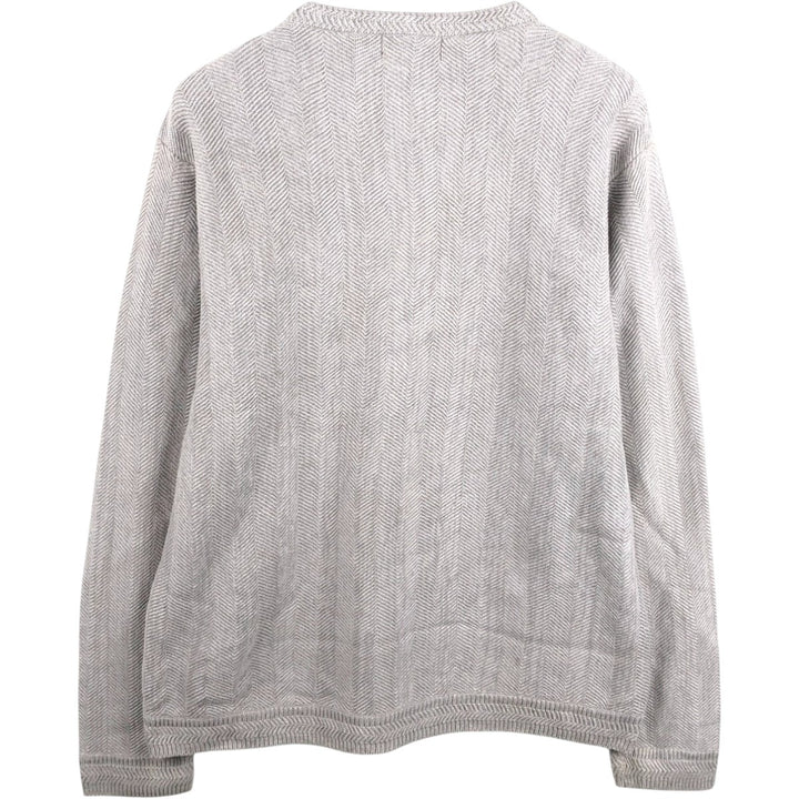 Ralph Lauren CHAPS Herringbone Cotton Knit Sweater Men's XL cotton gray type Vintage Second Hand