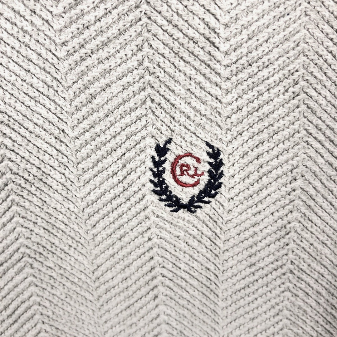Ralph Lauren CHAPS Herringbone Cotton Knit Sweater Men's XL cotton gray type Vintage Second Hand