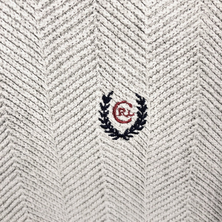 Ralph Lauren CHAPS Herringbone Cotton Knit Sweater Men's XL cotton gray type Vintage Second Hand