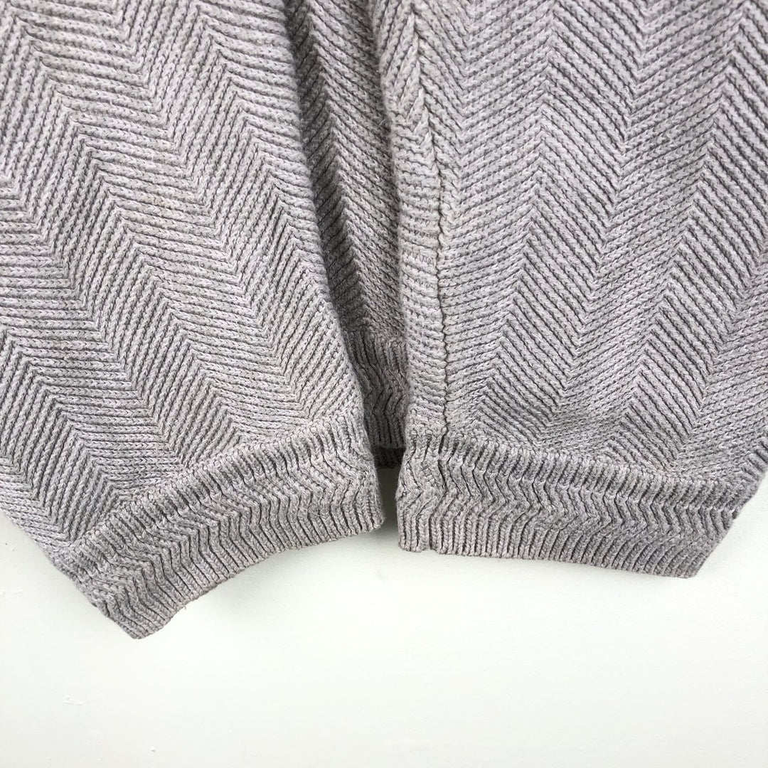 Ralph Lauren CHAPS Herringbone Cotton Knit Sweater Men's XL cotton gray type Vintage Second Hand