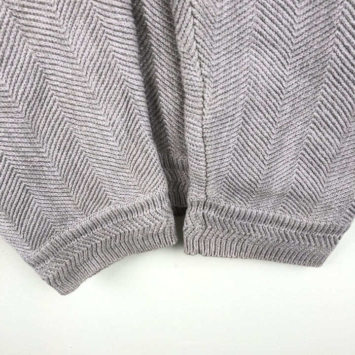 Ralph Lauren CHAPS Herringbone Cotton Knit Sweater Men's XL cotton gray type Vintage Second Hand