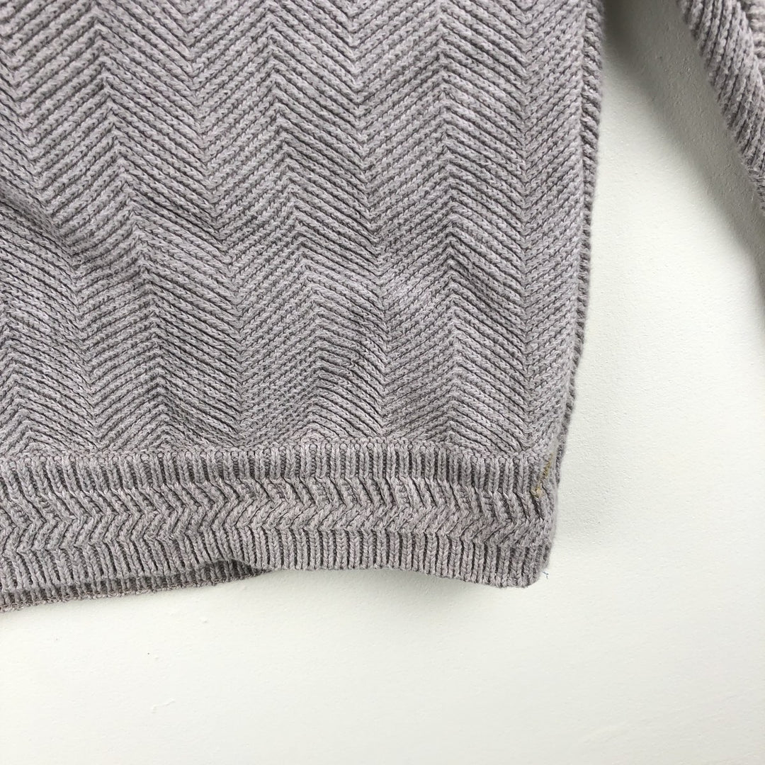 Ralph Lauren CHAPS Herringbone Cotton Knit Sweater Men's XL cotton gray type Vintage Second Hand