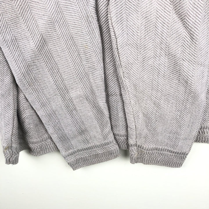 Ralph Lauren CHAPS Herringbone Cotton Knit Sweater Men's XL cotton gray type Vintage Second Hand