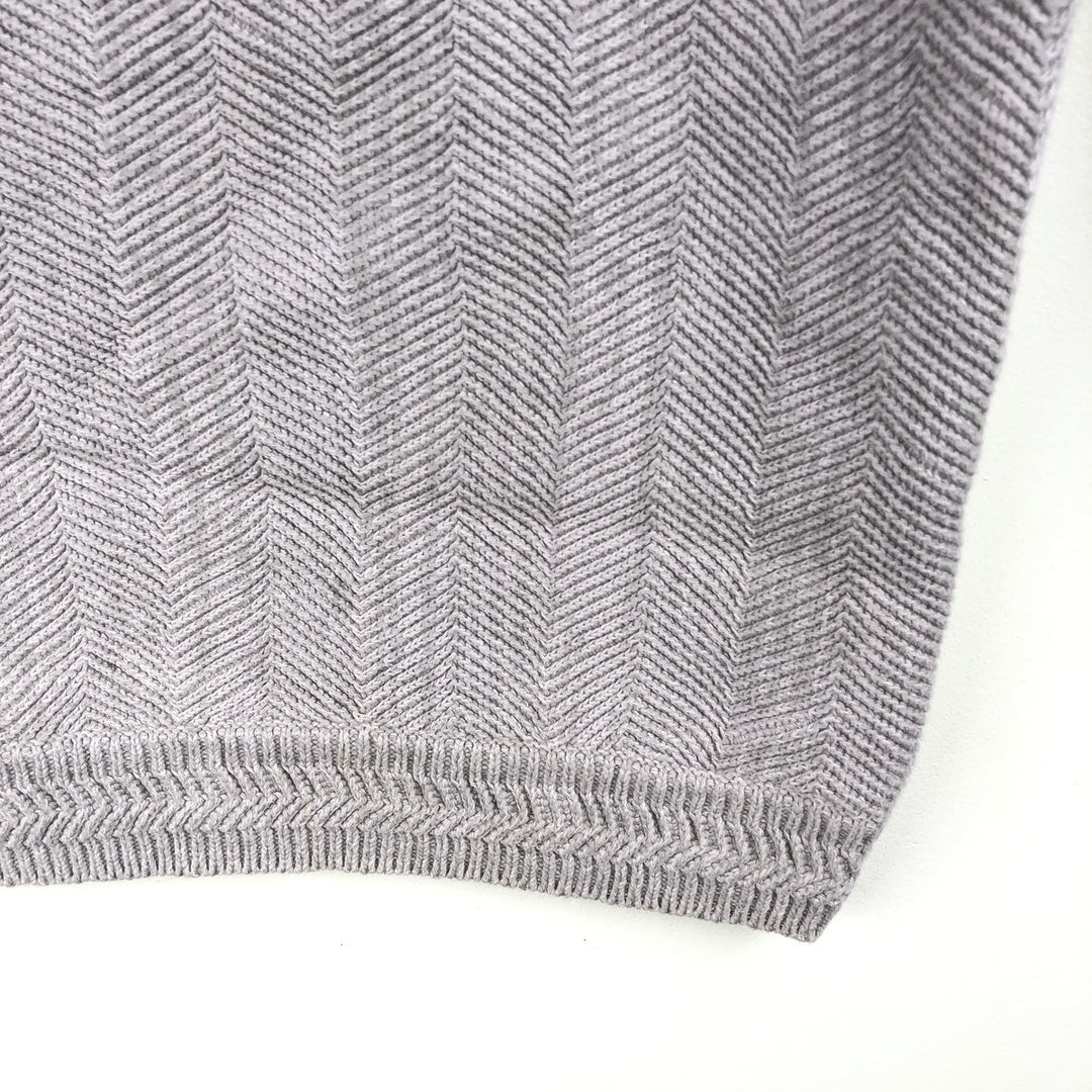 Ralph Lauren CHAPS Herringbone Cotton Knit Sweater Men's XL cotton gray type Vintage Second Hand