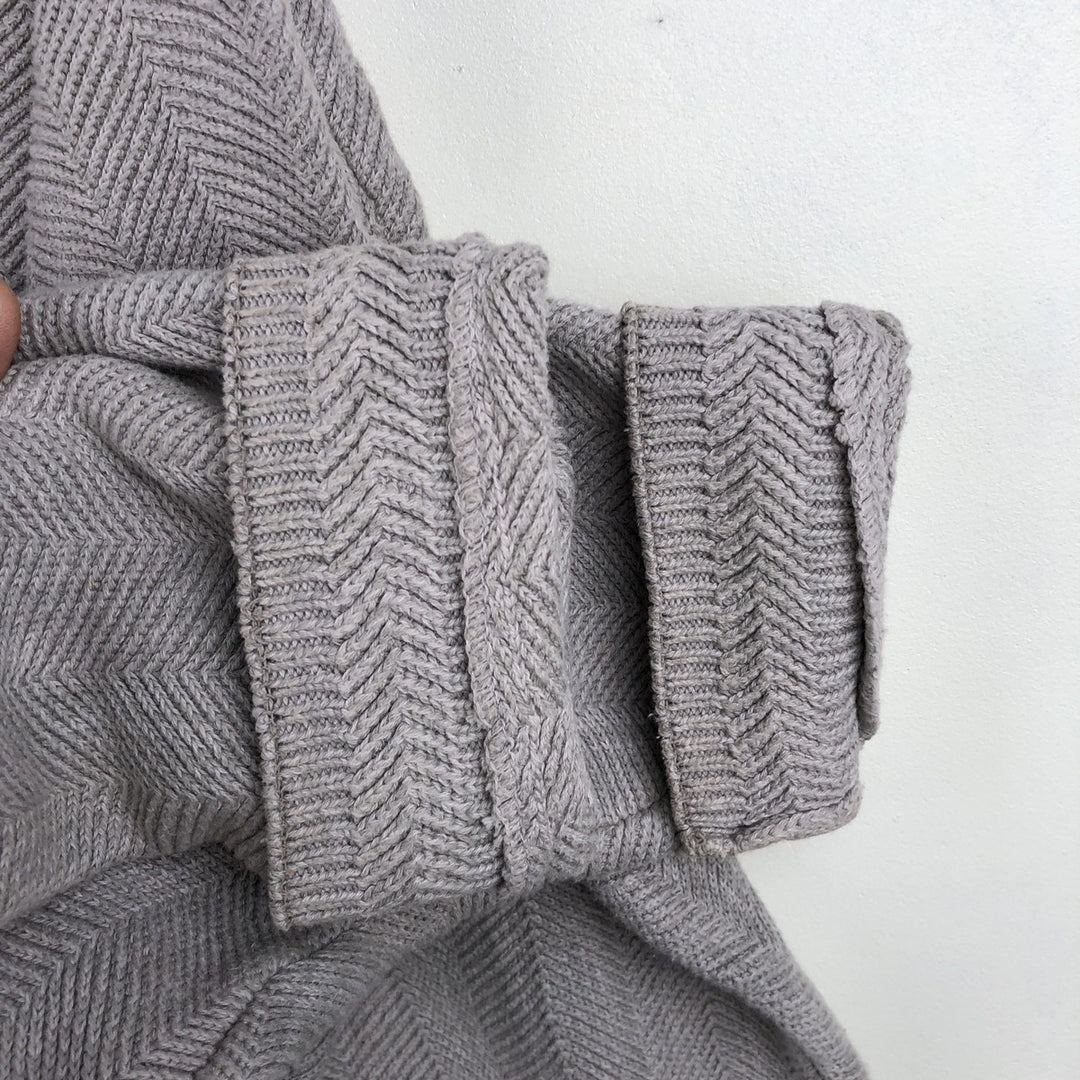 Ralph Lauren CHAPS Herringbone Cotton Knit Sweater Men's XL cotton gray type Vintage Second Hand