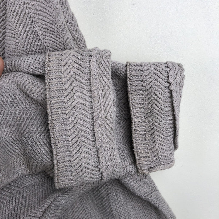 Ralph Lauren CHAPS Herringbone Cotton Knit Sweater Men's XL cotton gray type Vintage Second Hand