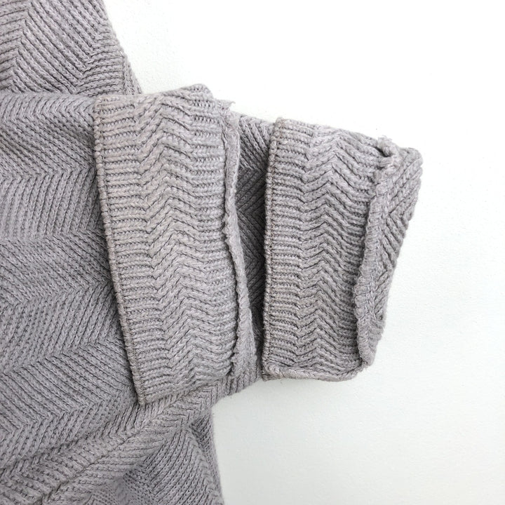 Ralph Lauren CHAPS Herringbone Cotton Knit Sweater Men's XL cotton gray type Vintage Second Hand
