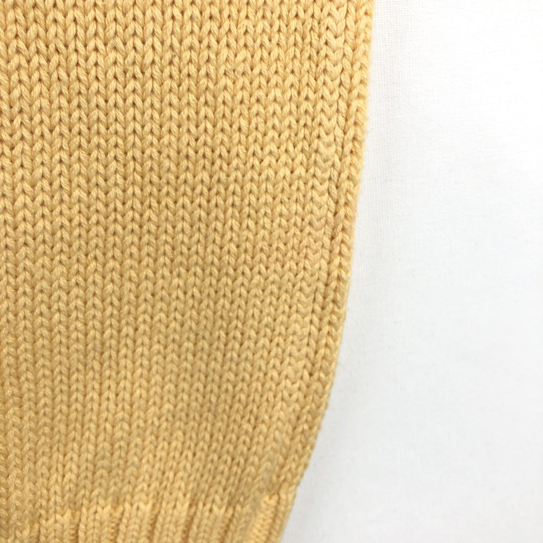 80s-90'S Eddie Bauer Black Tag Cotton Knit Sweater Men's XL Size Vintage cotton yellow type Vintage Second Hand