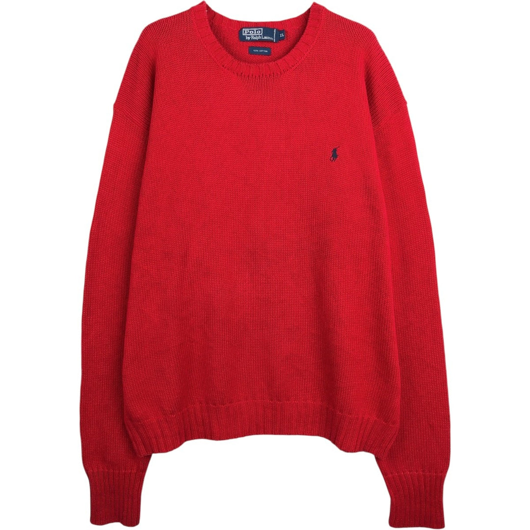 Ralph Lauren POLO by Ralph Lauren Cotton Knit Sweater Men's XL cotton red type Vintage Second Hand
