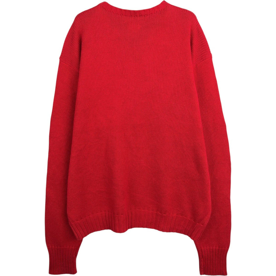 Ralph Lauren POLO by Ralph Lauren Cotton Knit Sweater Men's XL cotton red type Vintage Second Hand