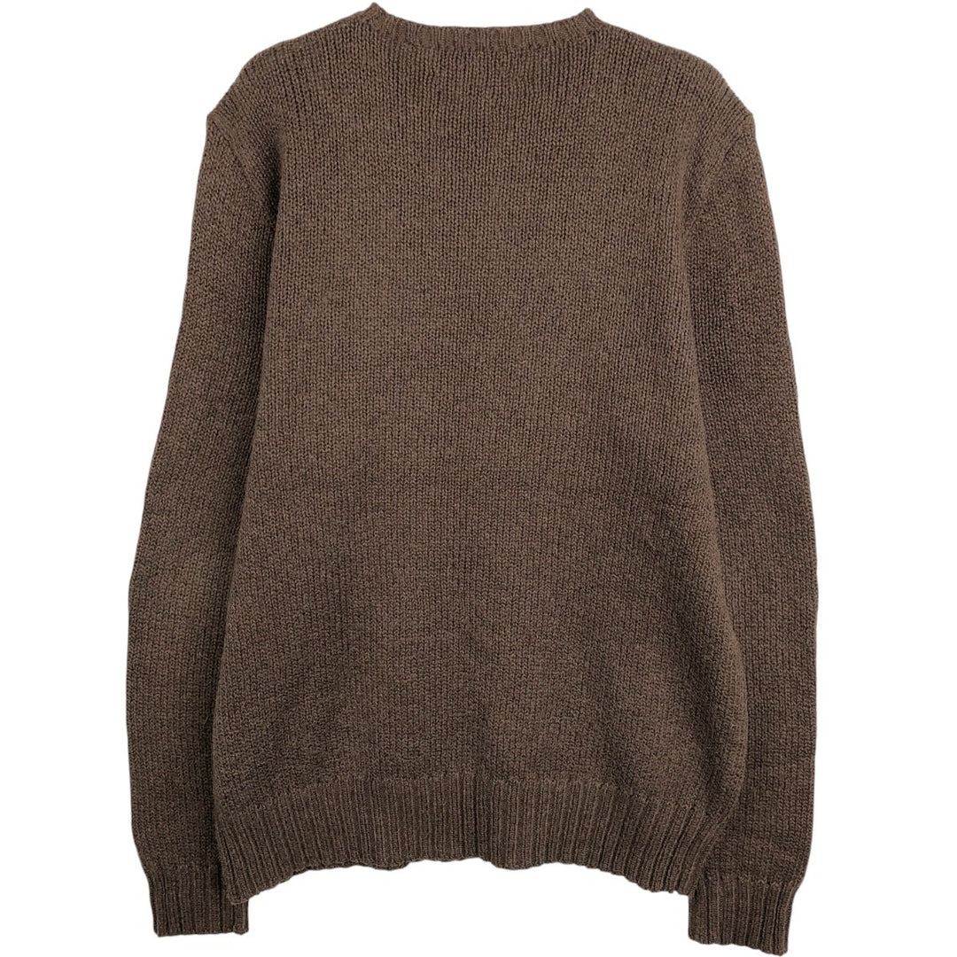 Ralph Lauren POLO by Ralph Lauren Cotton Knit Sweater Men's M Size cotton brown type Vintage Second Hand