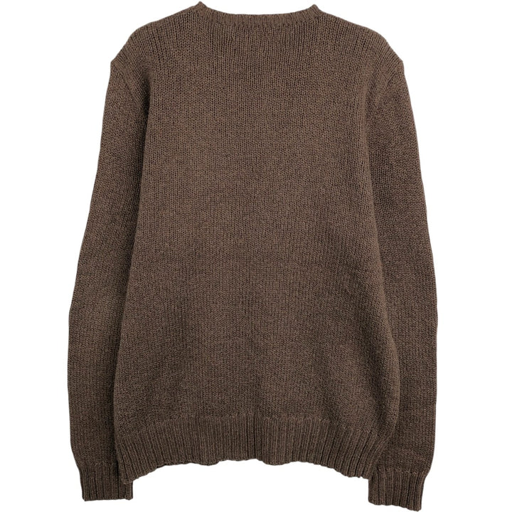 Ralph Lauren POLO by Ralph Lauren Cotton Knit Sweater Men's M Size cotton brown type Vintage Second Hand