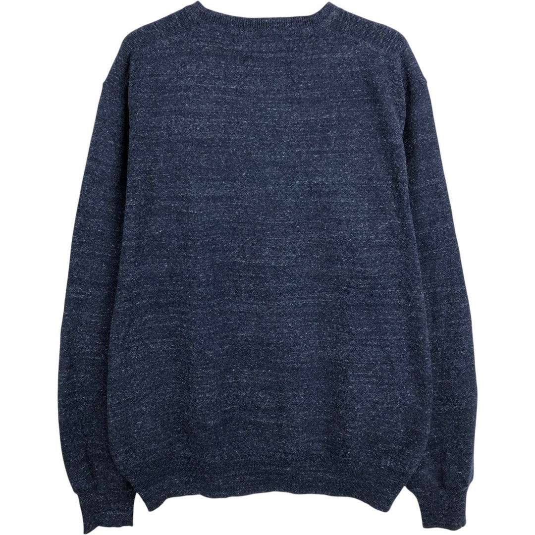 Ralph Lauren POLO RALPH LAUREN Cotton Knit Sweater Men's Size L cotton navy blue type Vintage Second Hand