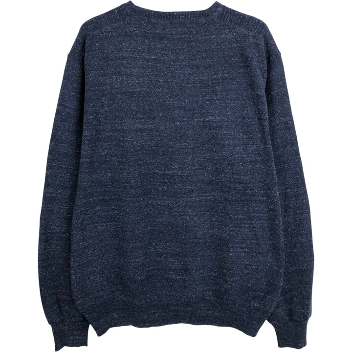 Ralph Lauren POLO RALPH LAUREN Cotton Knit Sweater Men's Size L cotton navy blue type Vintage Second Hand