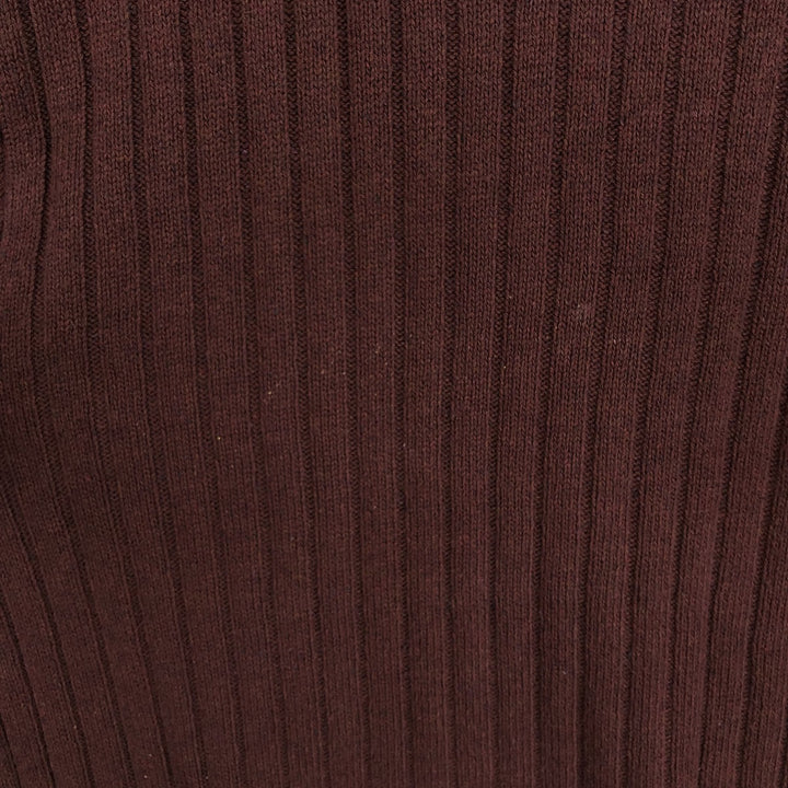 90'S Ralph Lauren CHAPS Ribbed V-Neck Cotton Knit Sweater, Made in USA, Men's Size L (Equivalent), Vintage cotton burgundy type Vintage Second Hand