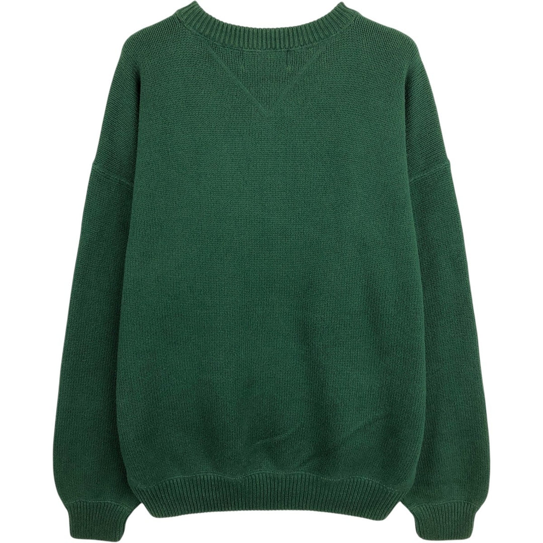 80s-90'S Eddie Bauer Black Tag Cotton Knit Sweater Men's Size L Vintage cotton Green type dark green Vintage Second Hand