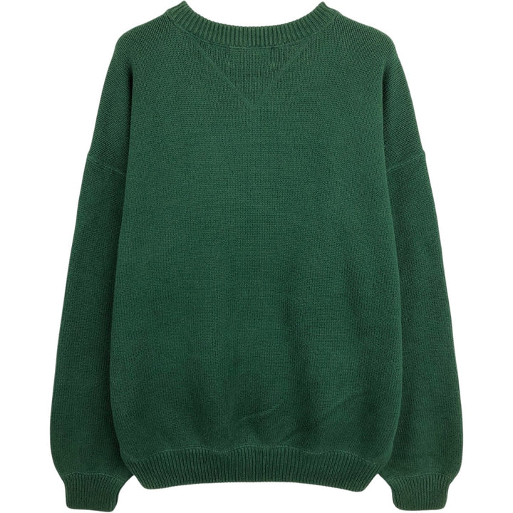 80s-90'S Eddie Bauer Black Tag Cotton Knit Sweater Men's Size L Vintage cotton Green type dark green Vintage Second Hand